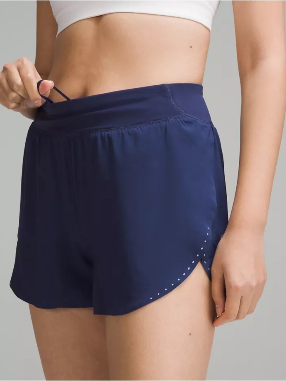 Fast and Free Reflective High-Rise Classic-Fit Short 3" in Navy - Picture 3 of 8